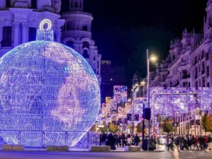 christmas lights in Madrid